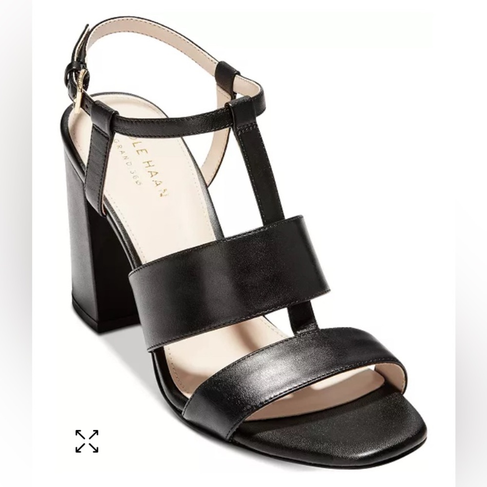 Cole Haan Block Heel Sandal size 9.5M in Black